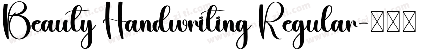 Beauty Handwriting Regular字体转换